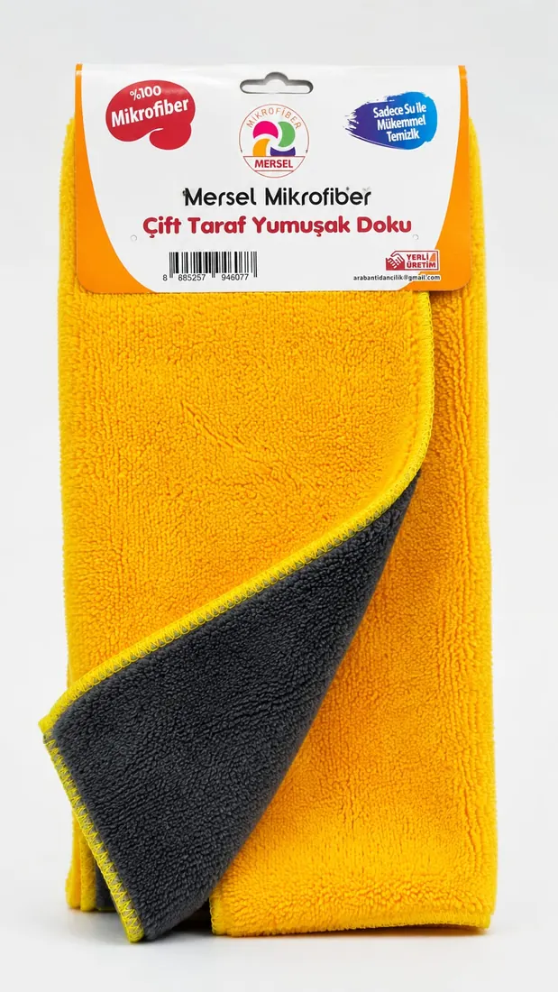 Çift Taraflı Yumuşak Dokulu Mikrofiber Temizlik ve Kurulama Bezi